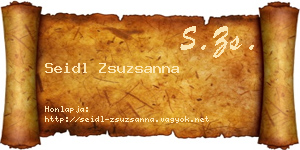 Seidl Zsuzsanna névjegykártya